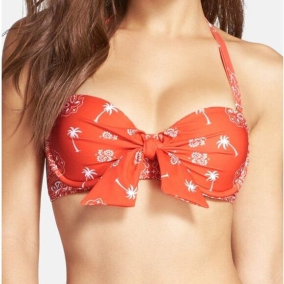 Wildfox La Bandita Paisley & Palm Trees Bikini NEW - Picture 2 of 8